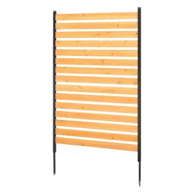 VEVOR Wood Privacy Fence, 39" W x 61" L, 1-Panel Air Conditioner Fence Screen, Pool Equipment Enclosure with Metal Stakes, Easy DIY Installation