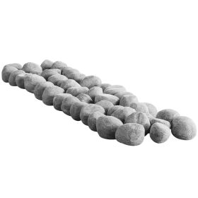 VEVOR Ceramic Fire Pebble Stones, 1-2 inch 48 Pcs Lava Rocks, Reusable Fire Pit Stones Indoor and Outdoor Use