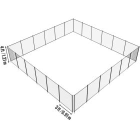 VEVOR Pool Fence, 4 x 72 FT Pool Fences for Inground Pools, Removable Child Safety Pool Fencing, Easy DIY Installation Swimming Pool Fence