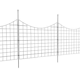 VEVOR Garden Fence, 36.6in(H) x29.5in(L) Animal Barrier Fence, Underground Decorative Garden Fencing with 2.5 Inch Spike Spacing