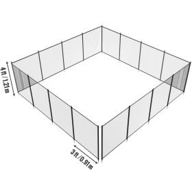 VEVOR Pool Fence, 4 x 48 FT Pool Fences for Inground Pools, Removable Child Safety Pool Fencing, Easy DIY Installation Swimming Pool Fence