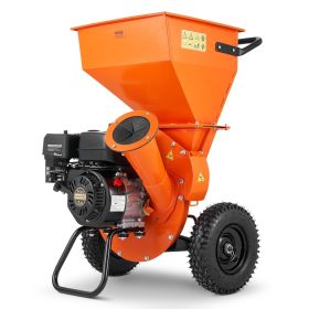 VEVOR Wood Chipper Shredder Mulcher, 7HP Heavy Duty Gas Powered Engine, 3' Max Diameter 212cc 4.1 kW, 4-Stroke 3-in-1 Woodchipper