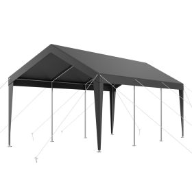 VEVOR Carport, 10 x 20 FT Outdoor Car Canopy, Potable Carport, Heavy Duty Galvanized Car Shelter, UV-Resistant & Water-Resistant