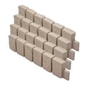 VEVOR Faux Stone Landscape Edging, 47.2 x 9 in Realistic Lawn Edging, Flexible Brick-Sized Garden Edging Border with Anchoring Spikes