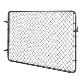 VEVOR Chain Link Fence Gate, 72 x 48 in, Adjustable Chain Link Fence Panel, Fit 2.2-6 ft (W) x 6 ft (H) Garden Fence Gate Opening