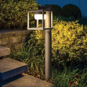Outdoor Driveway Light Bollard Landscape Path Light With GX53 LED Bulb 120V Hard Wired 36514 (Option: Grey)