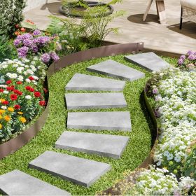 Steel Landscape Edging 5 Packs 39 X 4in Rust-Resistant Edging Border Brown (Option: Brown)