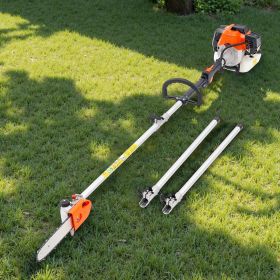 Gas Powered Pole Saw Rotatable Head 43CC 2-Stroke Tree Trimmer 10 In Cutting Bar (Option: Multicolor)