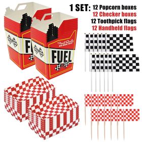 48 Pcs Race Car Theme Party Supplies Decorations Set (Option: W13477502)