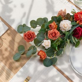 Freestanding Flower Arrangements For Wedding Orange Floral Centerpieces 4 Pcs (Option: Multicolor)