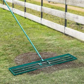 Lawn Leveling Rake, 48'x10' Level Lawn Tool, Heavy-duty Lawn Leveler With 78' Steel Extended Handle, Yard Leveling Rake Suit For Garden, Golf Law (Option: Green)