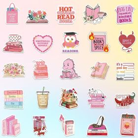 10 0 Pcs Book Stickers For Kindle, Romance Book Stickers, Aesthetic Bookish Stickers For Adults, Vinyl Decals For Laptops, Water Bottles, Booktok (Option: 100PCS)
