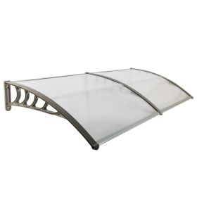 Window Awning Door Canopy, 38inch X 80inch Awnings For Doors Polycarbonate Cover Outdoor Door Canopy Exterior Patio Door Awning Rain Snow Sunligh (Option: Grey)